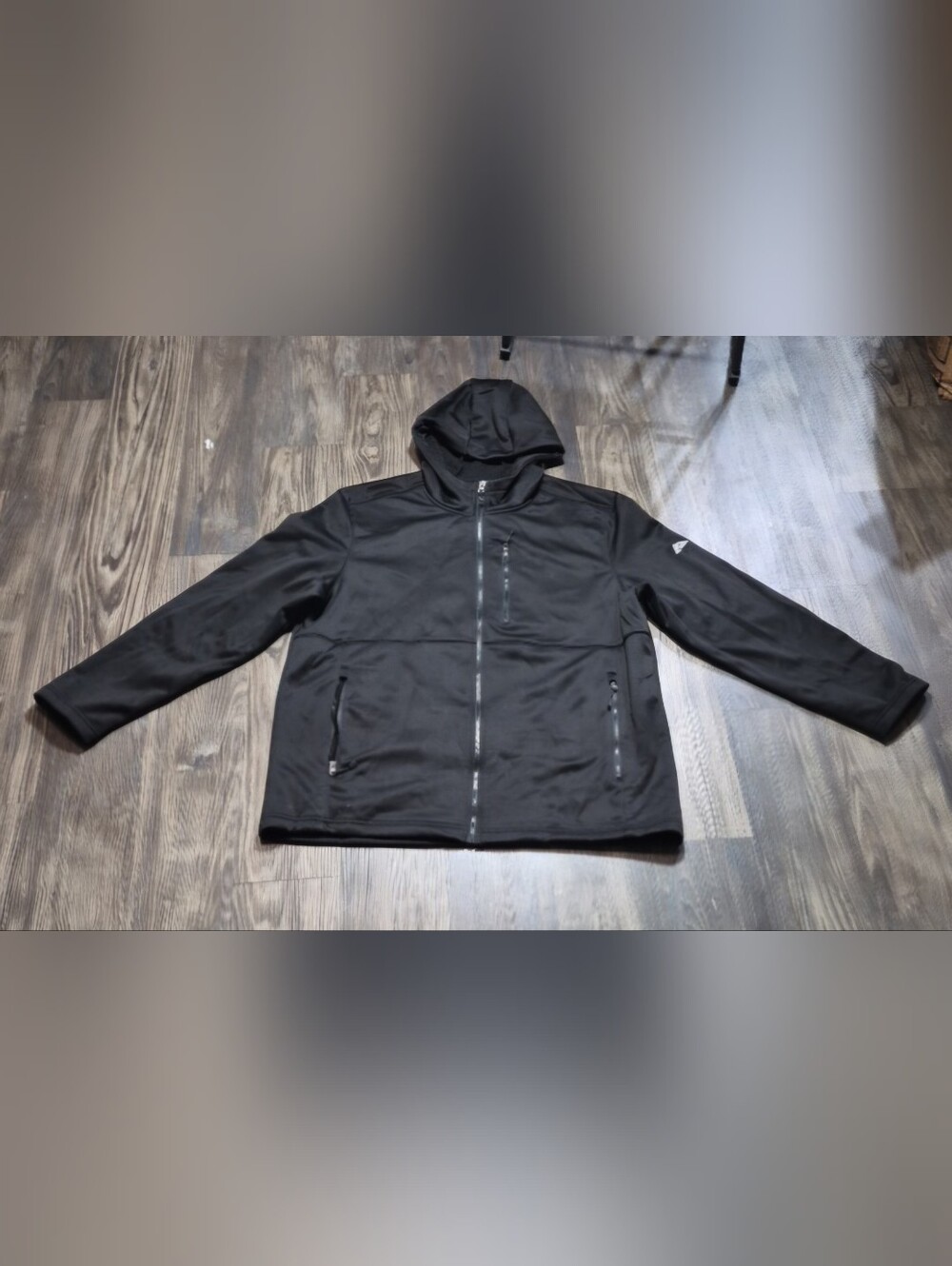 Ozark Trail Black Lightweight Hooded Zip Jacket